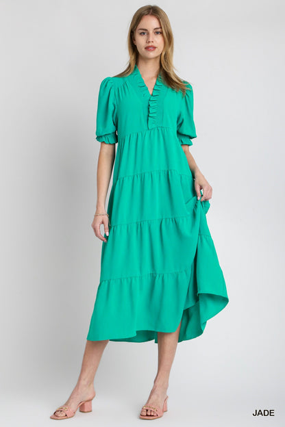 Smocked Jade Dress