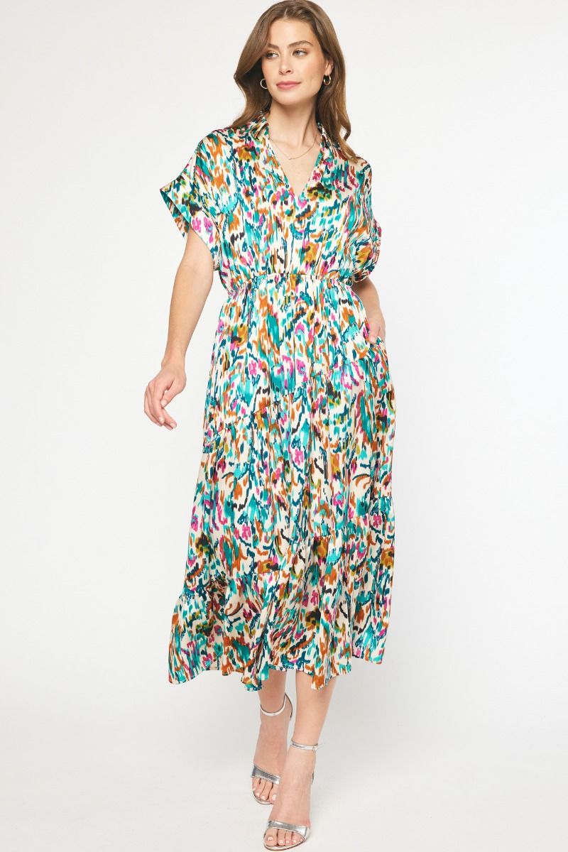 Jump Into Spring Dress - Curvy