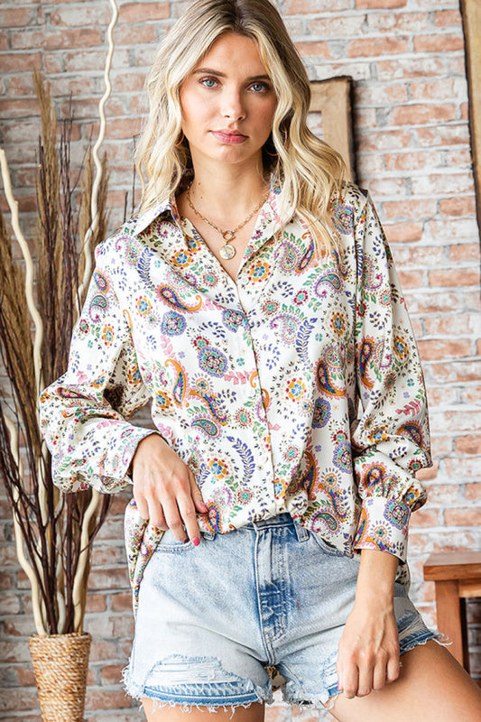 Paisley Print Shirt - Curvy