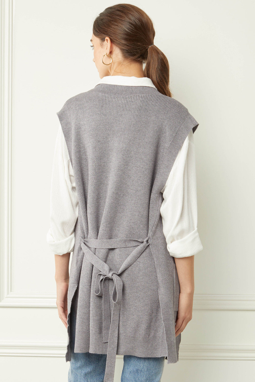 Emma Sweater Vest Grey